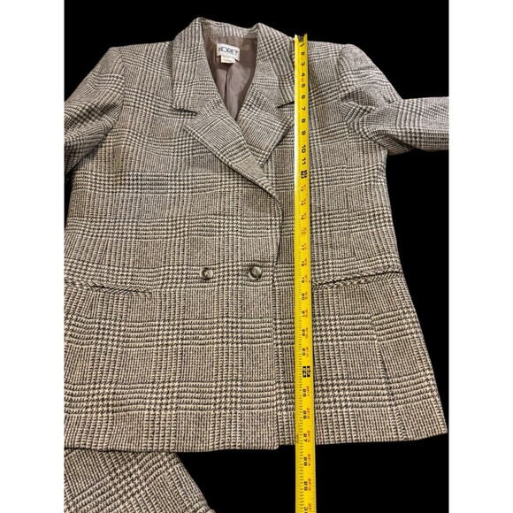 Koret Wool Blend 2 Piece Skirt Suit Vintage Womens Size 10 - 12 Gray Plaid - Picture 3 of 14